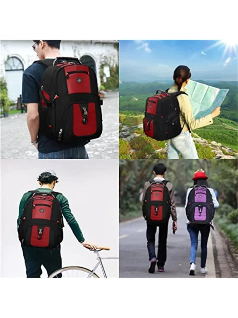 SHRRADOO Large Travel Laptop Backpack for Women, Work College Backpacks